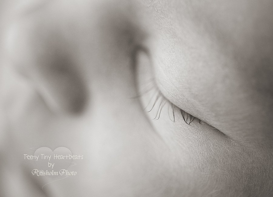 newborn nærbillede af øje